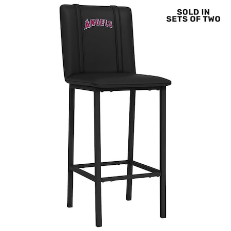 Dreamseat Bar Stool 500 with Los Angeles Angels Secondary, 2PK XZ500BSDBLK-PSMLB21031A